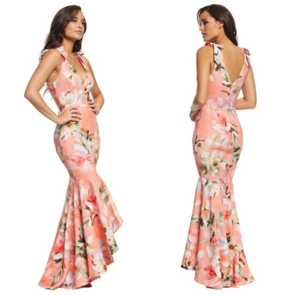 Dress the Population | Dresses | Nwt Dress The Population Julia Floral Hi  Lo Gown Size Small | Poshmark